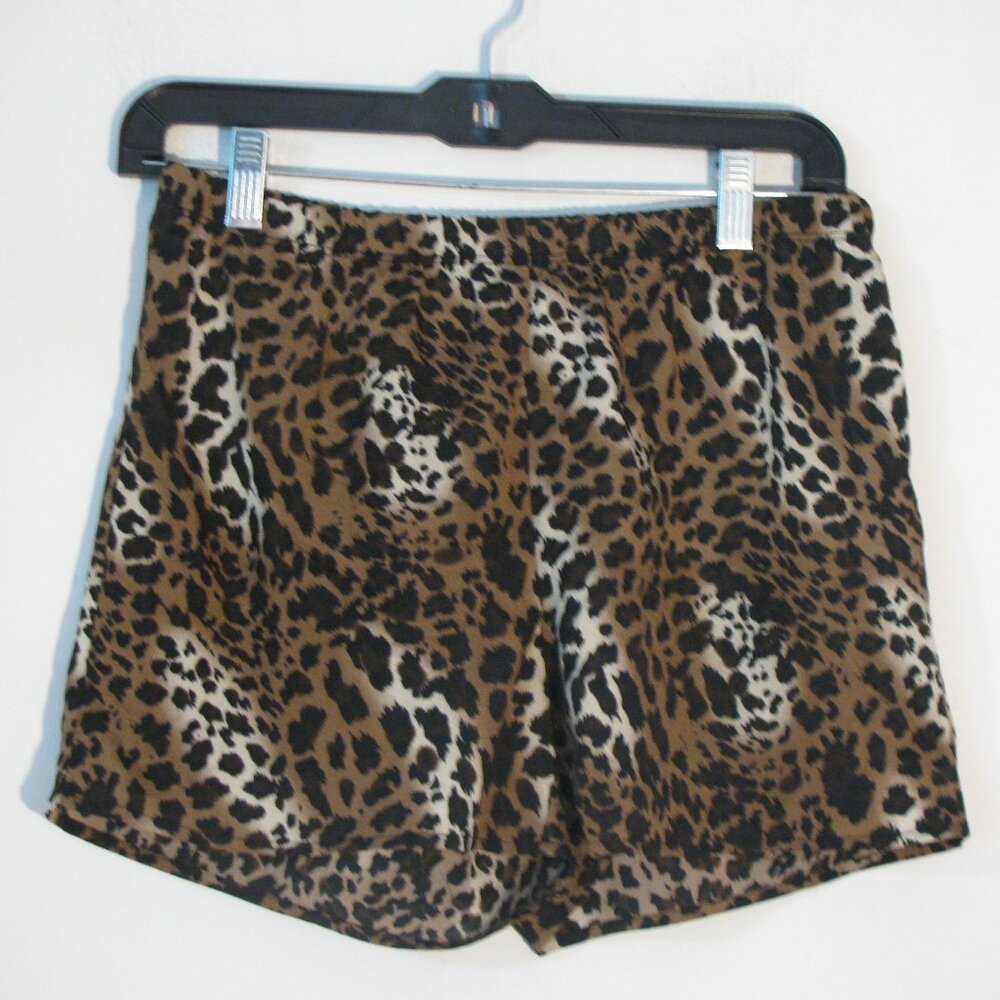 YoYo Sleep Shorts Size Large Animal Print Silky Lightweight